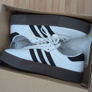 Adidas Sambarose White Leather Sneakers